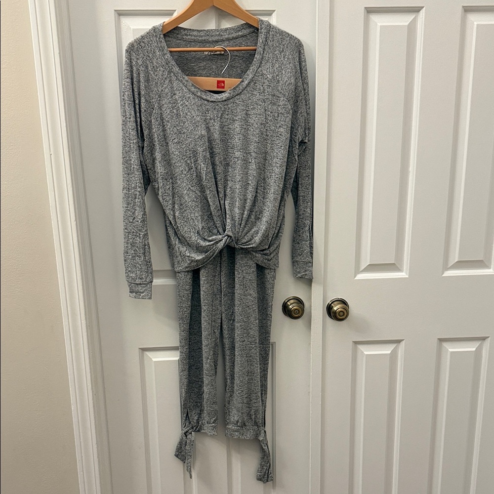 UGG Heather Gray Fallon Knit Lounge Set